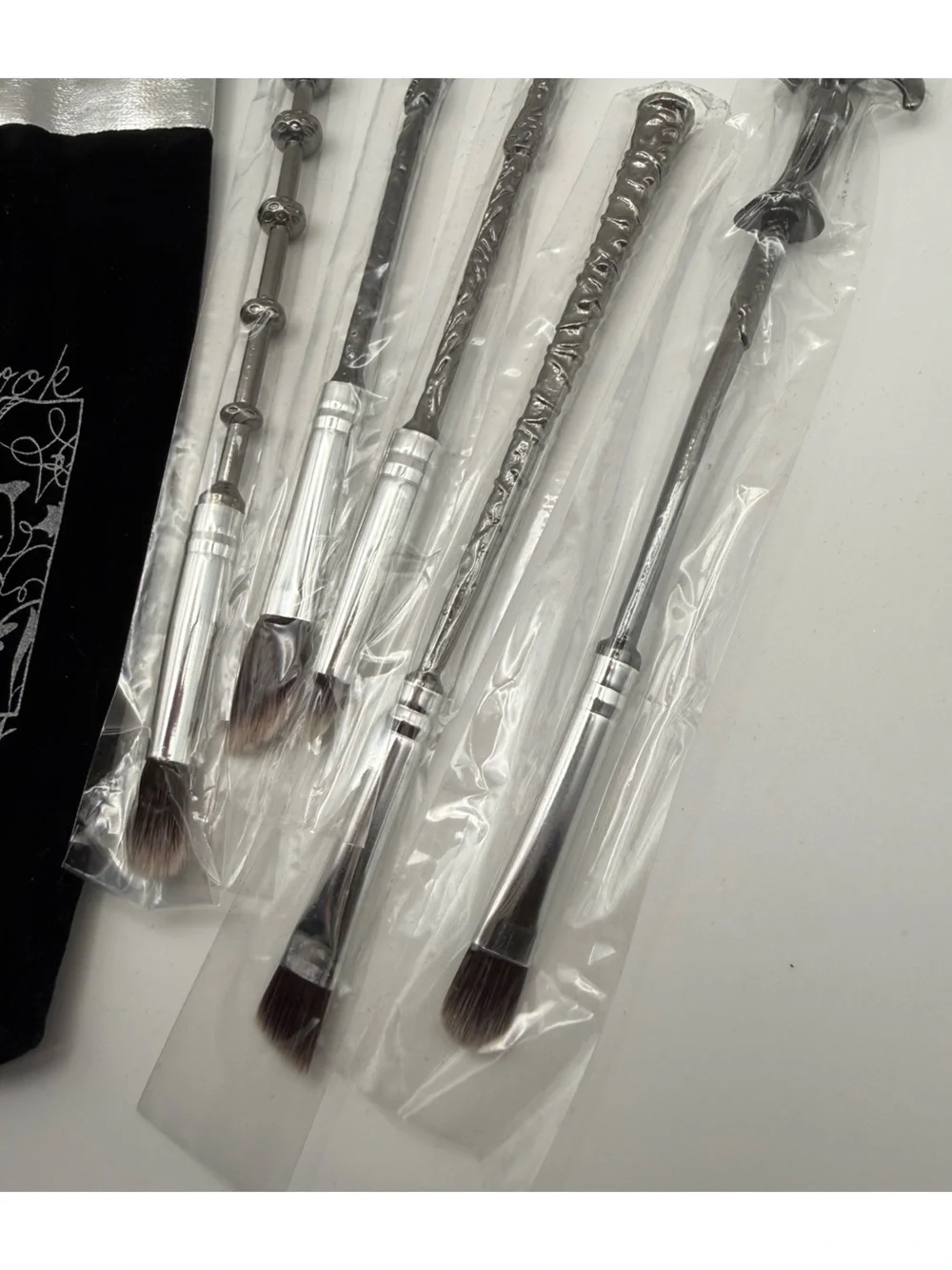Storybook Cosmetics Wizard Wand Makeup Brush Set - 5pc Gunmetal (New in Plastic)